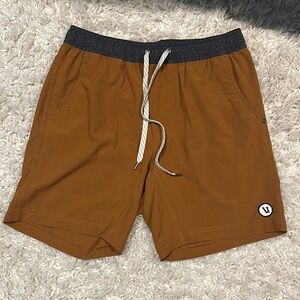 Vuori Brown Athletic Shorts 9”